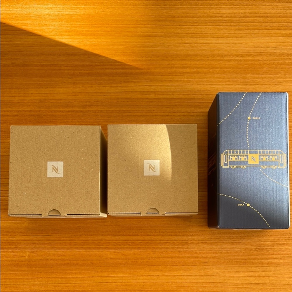 Nespresso Festive Travel Mug and Vertuo Espresso Cups with Saucers